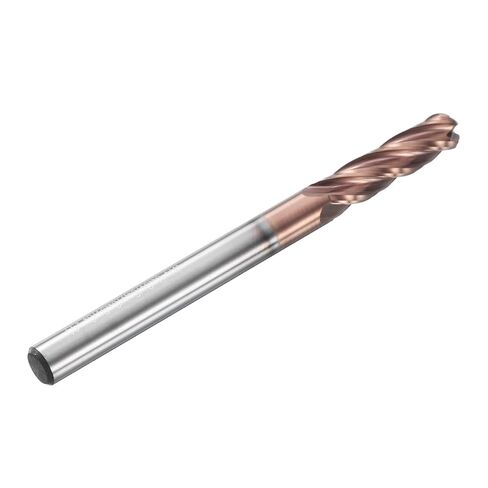HARFINGTON الكرة نهاية الأنف مطحنة 4 الناي 3/16 "قطر 3/16" عرقوب كربيد التنغستن TiAlN المغلفة دوامة CNC راوتر بت 3/4 "طول القطع كرة نهاية واحدة لنحت النقش طحن in Saudi Arabia