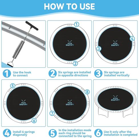 Upgraded Trampoline Mat Replacement for 14ft Frame, 72/88 V-Rings Fits 5.5-7.0 Inch Springs, Extended Edge for Upgraded Version, Anti-Friction & UV-Resistant, Reinforced, Spring Covers NOT Included in Kuwait