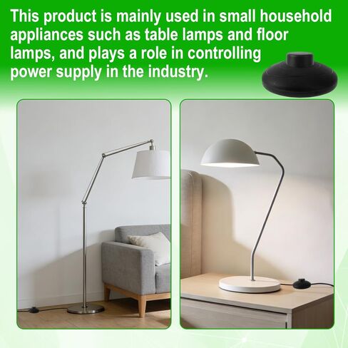 Floor Lamp Foot Switch Replacement Kit, Step On Off Spring Push Button Pedal Switch Easy Install Inline Foot Switches for Floor Lamp Repair DIY Indoor Use in Saudi Arabia