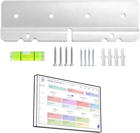 Wall Mount Kit for Skylight Calendar 15 Inch, No-Drill Metal Mounting Bracket Hanger Holder Compatible with Skylight Digital Calendar Accessories Secure Wall Mount with Level & Hardware in Saudi Arabia