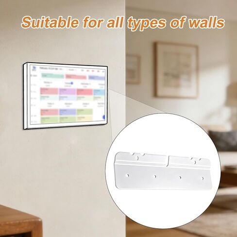 Wall Mount Kit for Skylight Calendar 15 Inch, No-Drill Metal Mounting Bracket Hanger Holder Compatible with Skylight Digital Calendar Accessories Secure Wall Mount with Level & Hardware in Saudi Arabia