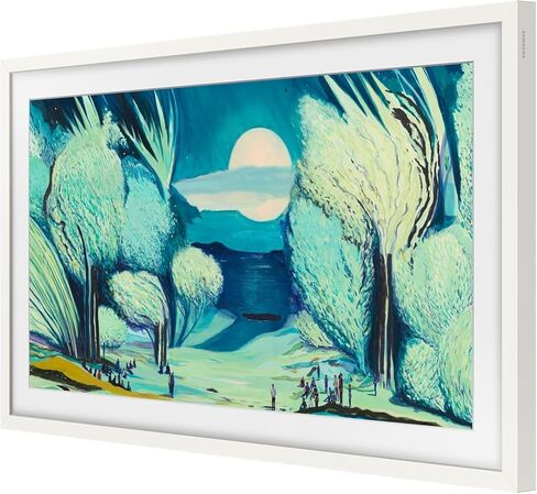 إطار Samsung 43 بوصة قابل للتخصيص 2021-2025، إطار مغناطيسي أبيض حديث VG-SCFA43WTBZA طقم حواف لتلفزيون QLED Art مقاس 43 بوصة، ديكور منزلي سهل التركيب على الحائط بنمط المعرض، مع قطعة قماش in Kuwait