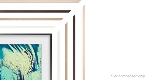 إطار Samsung 43 بوصة قابل للتخصيص 2021-2025، إطار مغناطيسي أبيض حديث VG-SCFA43WTBZA طقم حواف لتلفزيون QLED Art مقاس 43 بوصة، ديكور منزلي سهل التركيب على الحائط بنمط المعرض، مع قطعة قماش in Kuwait