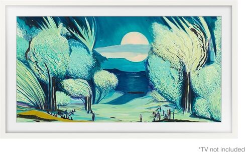 Samsung 50" The Frame Customizable Bezel 2021–2025, Modern White Magnetic Frame VG-SCFA50WTBZA Trim Kit for 50-Inch QLED Art TV, Easy Snap-On Gallery Style Wall-Mount Home Theater Decor, With Cloth in Saudi Arabia