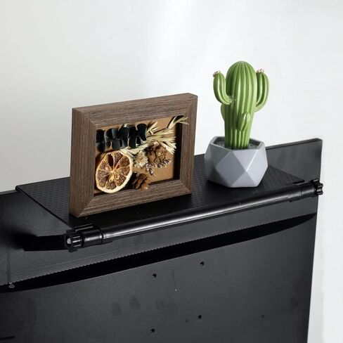 TV Top Shelf Mounting Bracket 10.2 Inch Flat Panel Mount Adjustable Mount on Monitors to Hold Cable Boxes, Apple TV, Camera, Streaming Devices, Media Boxes, Game Console and Home Decor, Black in Saudi Arabia