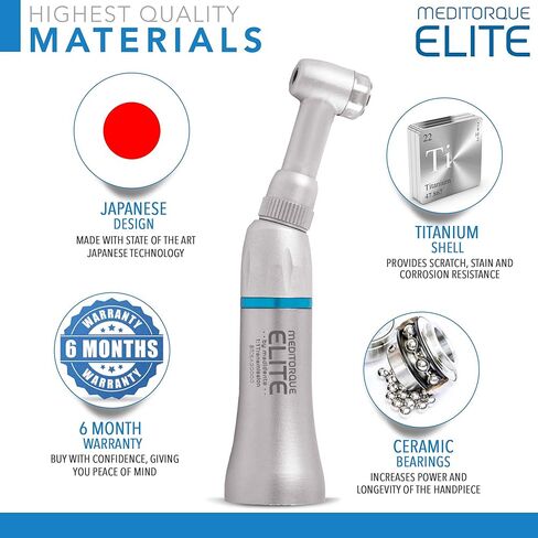 Medidenta ME-E40FGP Elite Push-Button Contra Angle, 40K Friction Grip in Kuwait