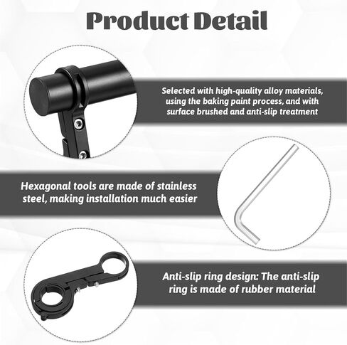 مجموعتان من موسع مقود الدراجة، دعامة تمديد لمقود الدراجة من الألومنيوم لتركيب الدراجة in Kuwait