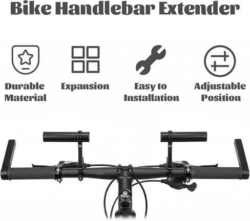 مجموعتان من موسع مقود الدراجة، دعامة تمديد لمقود الدراجة من الألومنيوم لتركيب الدراجة in Kuwait