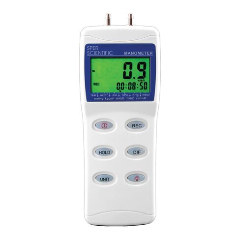 Sper Scientific 840085 مقياس الضغط التفاضلي: 0-2 PSI - مقياس الضغط المنخفض المحمول لأنظمة التدفئة والتهوية وتكييف الهواء، والأنظمة الهوائية، والمعدات الطبية، والغرف النظيفة مع مخرج USB - قطعتان in Saudi Arabia