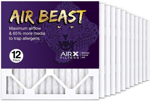 AIRx Filters 18x20x1 Air Filter MERV 11 Pleated HVAC AC Furnace Air Filter, Air Beast 12-Pack Made in the USA in Saudi Arabia