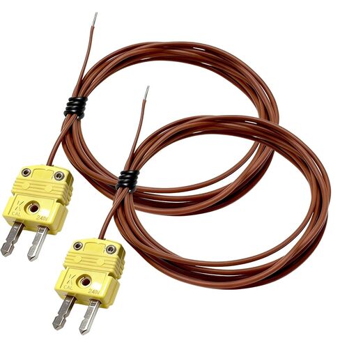 2 حزمة من مجسات الحرارية من النوع K 40 بوصة كابل من 50 درجة فهرنهايت إلى 750 درجة فهرنهايت | مجسات الخرزة لإصلاح معدات التدفئة والتهوية وتكييف الهواء (HVAC) المتعددة in Kuwait