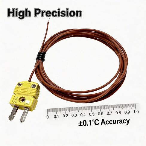 2 حزمة من مجسات الحرارية من النوع K 40 بوصة كابل من 50 درجة فهرنهايت إلى 750 درجة فهرنهايت | مجسات الخرزة لإصلاح معدات التدفئة والتهوية وتكييف الهواء (HVAC) المتعددة in Kuwait