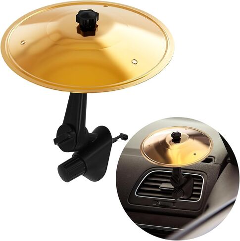 Mini Drum Crash Cymbal – For Drummer Friends' Crash Cymbal Air Vent & Dashboard Accessory, Universal Fit for All Vehicles, For Drummers & Music Fans, Turn Traffic Jams Into Fun Rhythm Sessions (Gold) in Saudi Arabia