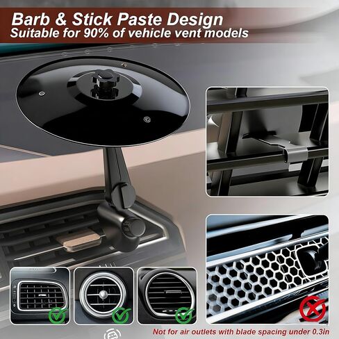 Car Cymbal Air Vent,Clip-On Mini Crash Cymbal with Drum Stick for Car Vent,Great Gift for Music Lovers,Fits Most Vehicles (Glossy Black) in Saudi Arabia