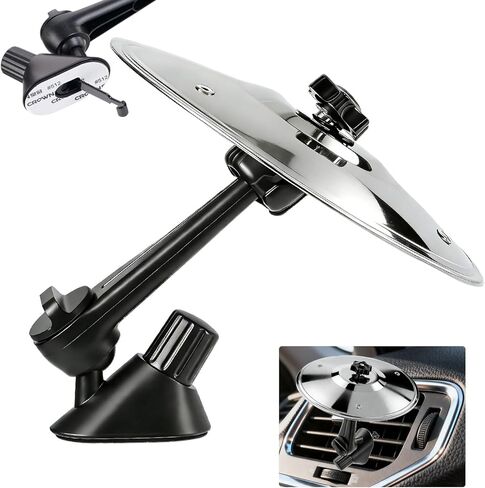 فتحة تهوية صنج السيارة، صنج تحطم السيارة، صنج طبل صغير للسيارة يجعل قيادتك أكثر متعة، أداة موسيقية مضحكة لمحبي موسيقى الطبول هدية مناسبة لجميع المركبات (فضي) in Kuwait