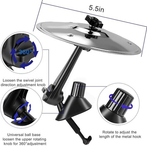 فتحة تهوية صنج السيارة، صنج تحطم السيارة، صنج طبل صغير للسيارة يجعل قيادتك أكثر متعة، أداة موسيقية مضحكة لمحبي موسيقى الطبول هدية مناسبة لجميع المركبات (فضي) in Kuwait