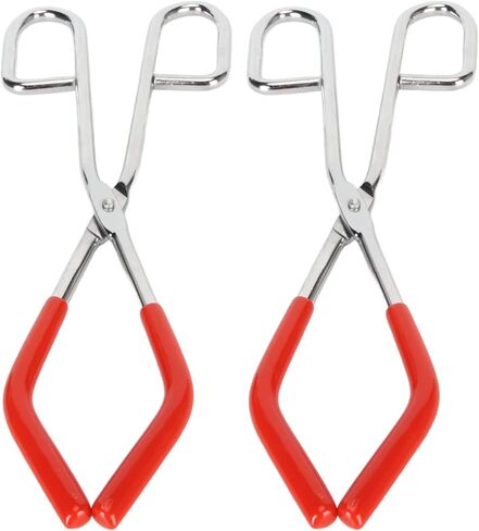 Lab Beaker Tongs, Mini Steel with Rubber Coated Ends Science Tongs for Clamping Beakers for Science Classroom Laboratory School Experiments Educational Use in Kuwait