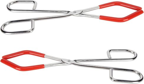 Lab Beaker Tongs, Mini Steel with Rubber Coated Ends Science Tongs for Clamping Beakers for Science Classroom Laboratory School Experiments Educational Use in Kuwait