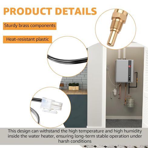 AP19299 Thermistor Chamber Sensor Replacement,Compatible with Rheem AP19299 Heat Pumps and Ultra Low Nox Tankless Water Heaters in Saudi Arabia