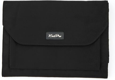 KNITPRO K12861 Coal Interchangeable Knitting Needle Case-for Storing Cables, Connectors and Small Accessories, 22cm x 17.5cm x 1.5cm, Black in Saudi Arabia