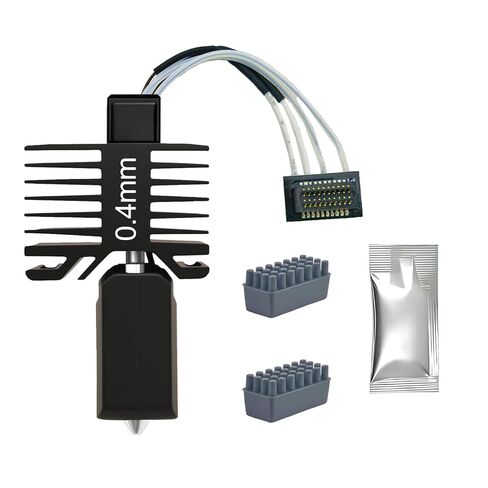 طقم Hotend معدني بالكامل 0.2 مم لـ P1S/P1P، تصميم مطور من قطعة واحدة مع فوهة فولاذية صلبة، وثرمستور عالي الحرارة، وكتلة حرارية معززة، وفرشتي تنظيف من السيليكون in Kuwait