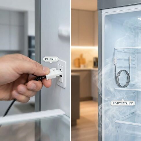 W11438736 ثلاجة الثرمستور، مستشعر 10KΩ NTC مناسب لـ Whirlpool Maytag KitchenAid Kenmore 106، متوافق مع W11333455 W11207778 WPW11438736، 12 بوصة 2 دبوس خالي من الصقيع in Saudi Arabia
