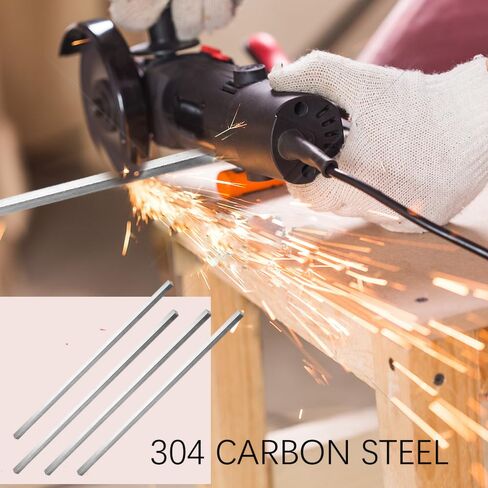 4 عبوات 1/4 بوصة × 1/4 بوصة × 12 بوصة شريط فولاذي مربع دقيق مفاتيح معدنية مسحوبة على البارد لاقتران علبة التروس، لون فضي in Kuwait