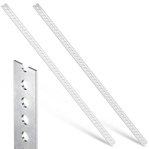 Shimeyao 2 Pcs Slotted Flat Bar Steel 1-3/8 Inch Wide x 36 Inches Long x 0.08 Inch Thick Steel Galvanized 1.375 Inches in Saudi Arabia