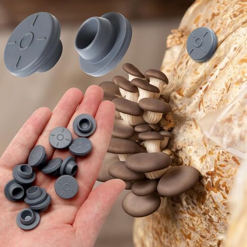 250 قطعة 20 مللي متر سدادات زجاجات مطاطية الشفاء الذاتي حقن ميناء الفطر تزايد الإمدادات لقارورة زجاجية وجرار الثقافة السائلة in Kuwait