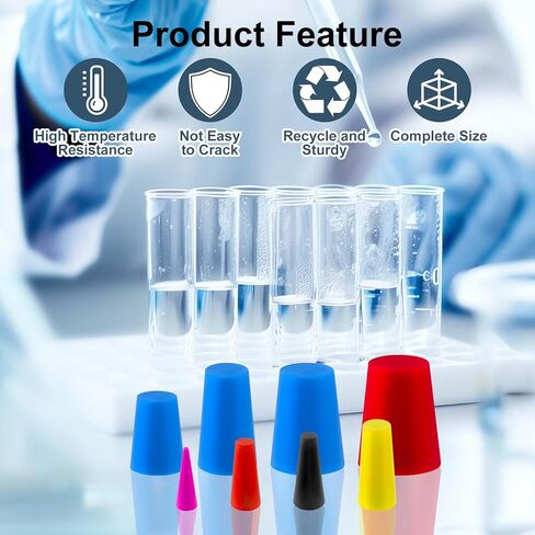 سدادات مطاطية 110 قطعة سدادات مطاطية سدادات سيليكون 8 أحجام متنوعة 1/16 بوصة إلى 5/8 بوصة لسدادات الفتحات in Kuwait