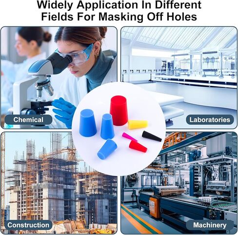 سدادات مطاطية 110 قطعة سدادات مطاطية سدادات سيليكون 8 أحجام متنوعة 1/16 بوصة إلى 5/8 بوصة لسدادات الفتحات in Kuwait