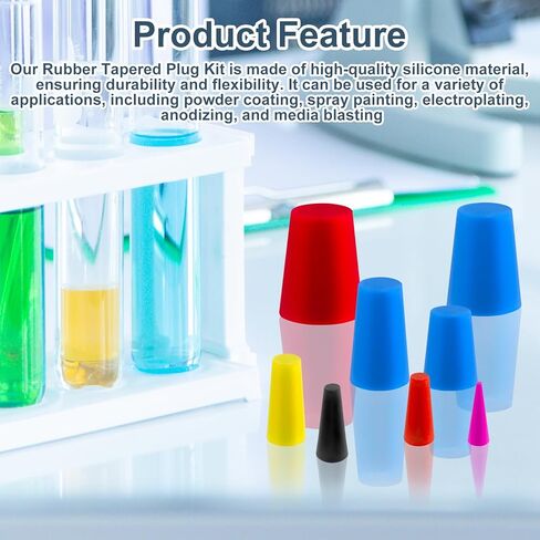 سدادات مطاطية 110 قطعة سدادات مطاطية سدادات سيليكون 8 أحجام متنوعة 1/16 بوصة إلى 5/8 بوصة لسدادات الفتحات in Kuwait