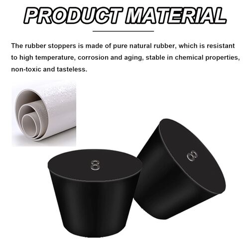 smseace 30pcs 000#-10# Black Solid Rubber Stopper 13 Sizes Tapered Shaped Stoppers Plug for Sealing Sewer Pipes，Chemical Test Tubes (D-048-13S) in Saudi Arabia