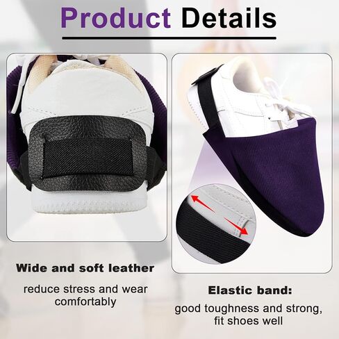 Zhanmai Bowling Shoe Slide, 2 Pack/ 1 Pair Adjustable Sole Cover Sock with Elastic Band Fit Most Men Women Shoes Bowling Accessories for Playing Ball Dancing, L(Purple) in Saudi Arabia