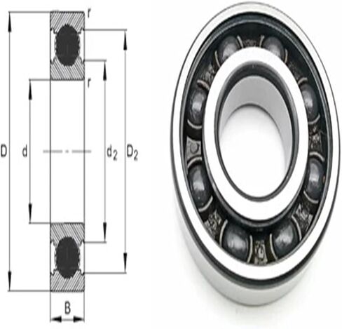 1 قطعة تحمل 6308-2Z TN9 HQ1 P53 6308 40x90x23 الهجين محمل كروي سيراميك Si3N4 in Kuwait
