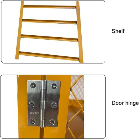 koxuyim Industrial Cage Cabinet Single Door Vertical Storage & Horizontal Storage, Propane Tank Cylinder Cage, 8 & 9 Cylinder Capacity, Cylinder Cabinet with Yellow Powder Coat Finish in Saudi Arabia