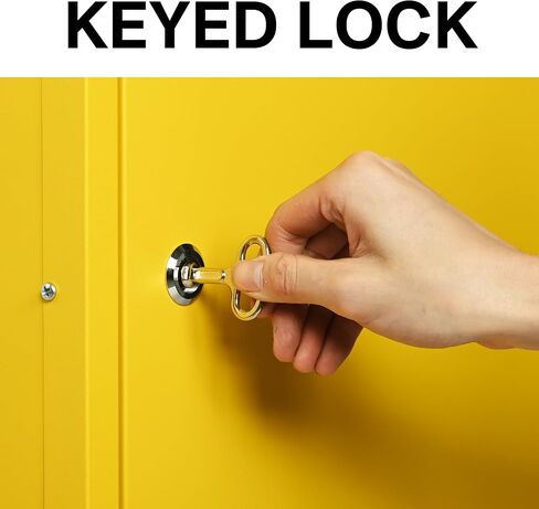 AIWFL 35.8" x 18.1" x 18.1" Flammable Storage Cabinet, Galvanized Steel Flammable Safety Cabinet with Adjustable Shelf, Hazardous Garage Cabinets for Home Industrial and Commercial Use in Kuwait