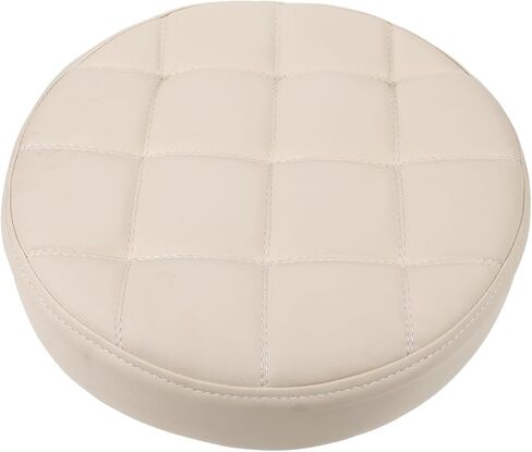 PRETYZOOM 13-Inch Round Bar Stool Seat Cushion Replacement, PU Foam Soft Seat Cover Pad for Canteen, Home, Dining Rooms, Cafes, Bars Adjustable Height Stool Accessories, Non-Silp, Red in Saudi Arabia