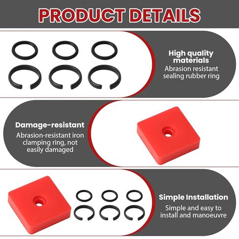 10 Pcs 3/8 Inch Impact Wrench Retainer Ring Kit with O-Ring & Clip, Replacement Accessory for Milwaukee, DeWalt, Pneumatic Tools, Automotive Repair and Heavy Duty Impact Wrenches in Saudi Arabia
