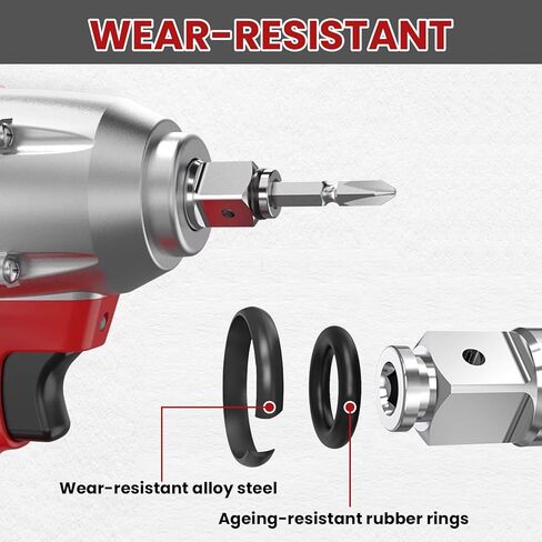 10 Pcs 3/8 Inch Impact Wrench Retainer Ring Kit with O-Ring & Clip, Replacement Accessory for Milwaukee, DeWalt, Pneumatic Tools, Automotive Repair and Heavy Duty Impact Wrenches in Saudi Arabia