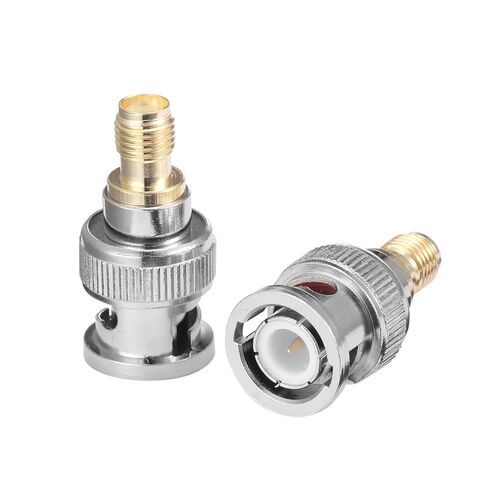 محول BNC ذكر إلى SMA أنثى (2 حزمة)، موصل أسطواني مطلي بالذهب 50 أوم لهوائي WiFi، الراديو، راسم الذبذبات، جهاز اتصال لاسلكي، الاتصالات المتنقلة، معدات اختبار الترددات اللاسلكية in Kuwait