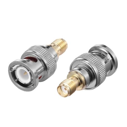 محول BNC ذكر إلى SMA أنثى (2 حزمة)، موصل أسطواني مطلي بالذهب 50 أوم لهوائي WiFi، الراديو، راسم الذبذبات، جهاز اتصال لاسلكي، الاتصالات المتنقلة، معدات اختبار الترددات اللاسلكية in Kuwait