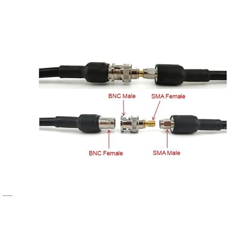 محول BNC ذكر إلى SMA أنثى (2 حزمة)، موصل أسطواني مطلي بالذهب 50 أوم لهوائي WiFi، الراديو، راسم الذبذبات، جهاز اتصال لاسلكي، الاتصالات المتنقلة، معدات اختبار الترددات اللاسلكية in Kuwait