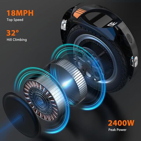 KINGSONG 14DPro Electric Unicycle for Adults, One Wheel Self Balancing Scooters for Adults, 19 MPH Top Speed & 32° Climbing, Smart Self-Balancing Commuter Scooter (Black) in Saudi Arabia