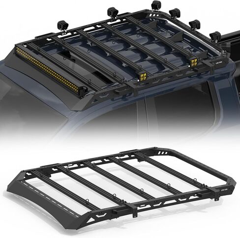 حامل سقف عالي التحمل لسيارة بيك آب تاكوما المزدوجة ذات الكابينة المزدوجة و4 أبواب لعام 2024 | متعددة الوظائف | مطلي بمسحوق مقاوم للصدأ | لا يوجد تركيب الحفر in Kuwait