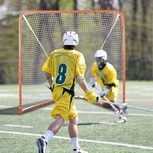 Gagalileo Lacrosse Goal Net: 6x6FT Heavy Duty Fixed Training with Durable Mesh Stable Steel Frame Backyard Field Practice for Youth Adult Players in Kuwait