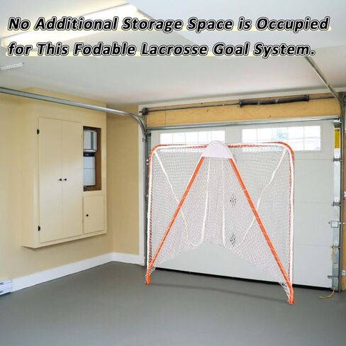 Gagalileo Lacrosse Goal Net: 6x6FT Heavy Duty Fixed Training with Durable Mesh Stable Steel Frame Backyard Field Practice for Youth Adult Players in Kuwait