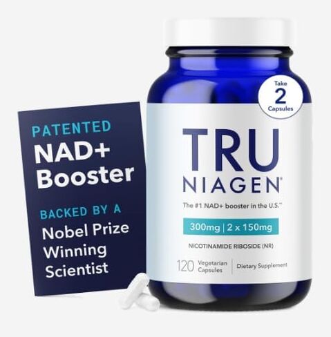 TRU NIAGEN Patented NAD+ Supplement for Anti Aging and Cell Regeneration, Niagen, 60 300 mg Servings | Supports Cellular Energy, Brain, Muscle | Nicotinamide Riboside (NR) Take 2 Daily | 2 Bottles in Kuwait
