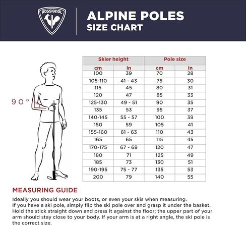 Rossignol Tactic Alpine Ski Poles - Lightweight Kids’ Downhill Ski Poles - Blue in Saudi Arabia