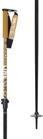 LINE Adult's Paintbrush Ski Poles | Durable Lightweight Aluminum Winter Sports Adjustable Length Alpine Ski Poles with Ergonomic BMX Grip & Screw Off Basket | Freeride, All Mountain, Powder, Touring in Kuwait